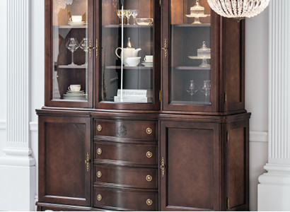 Wall Cabinet Noble Sideboard Wood Baroque Style Buffet Display case Wardrobe new